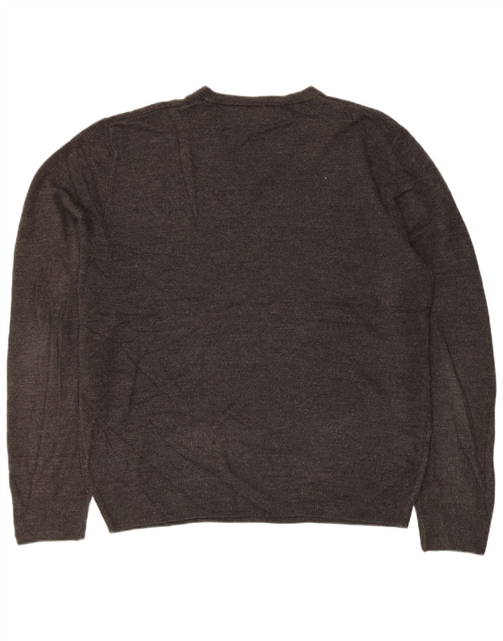 Marks & Spencer Herre V-hals sweater XL Grå Akryl