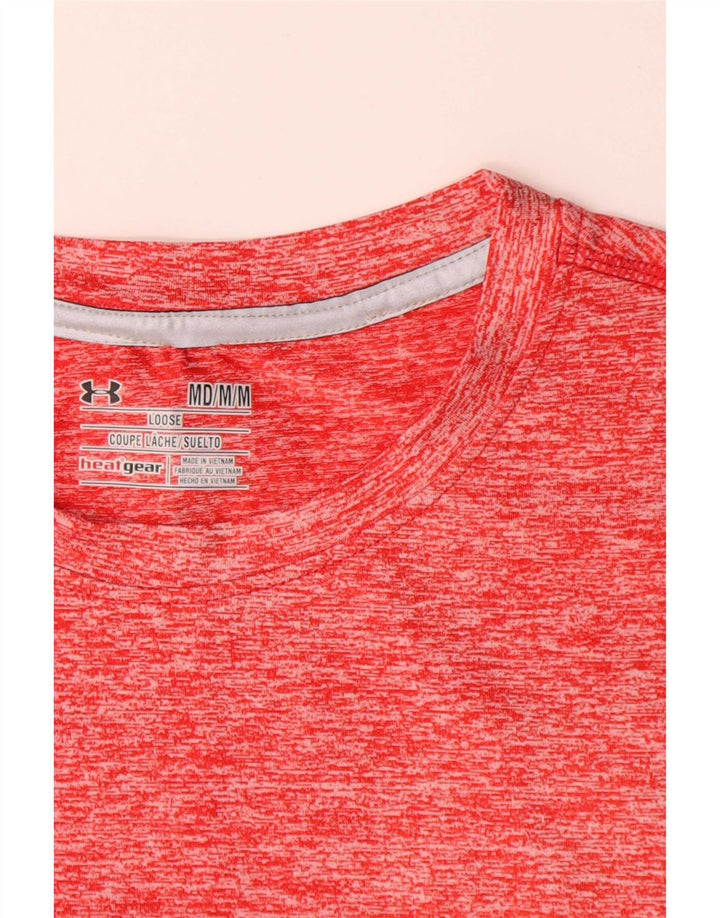 Under Armour Herre T-Shirt Top Medium Rød Flecked