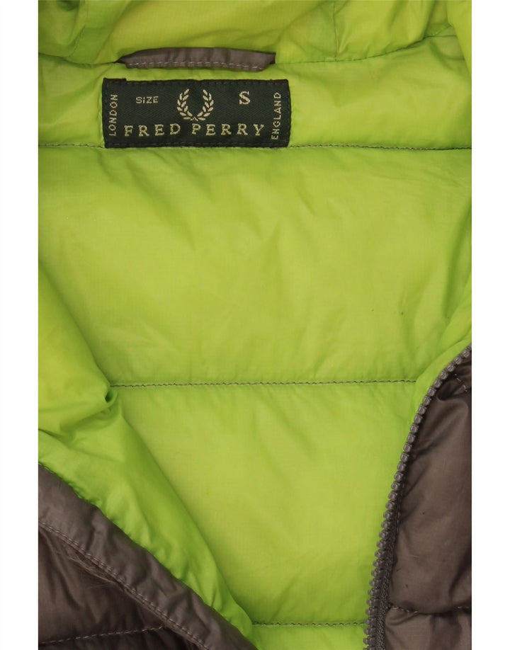 Fred Perry Herre hættepolstret jakke UK 36 Small Grey