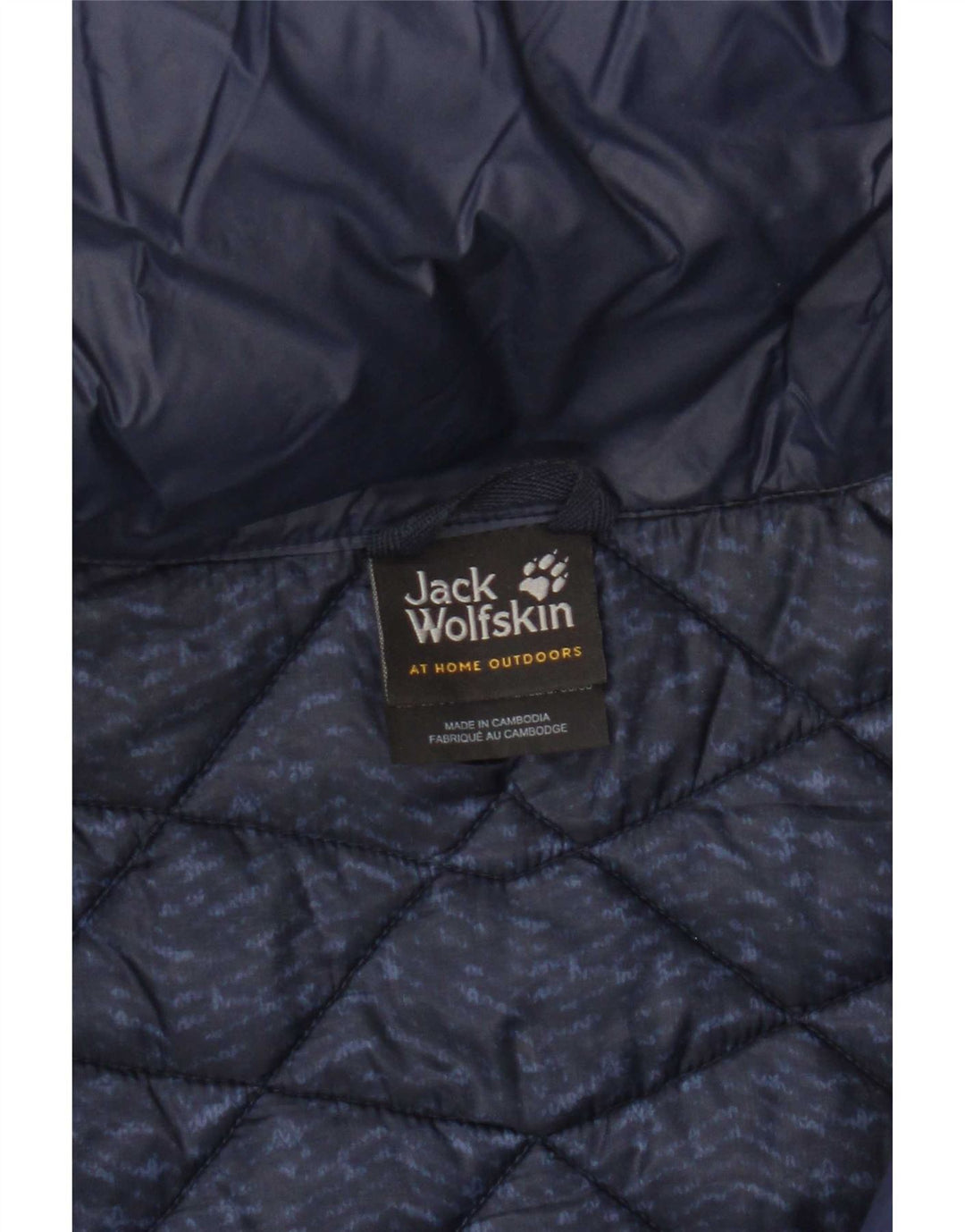 Jack Wolfskin Dame Polstret jakke UK 8/10 Small Navy Blue Nylon