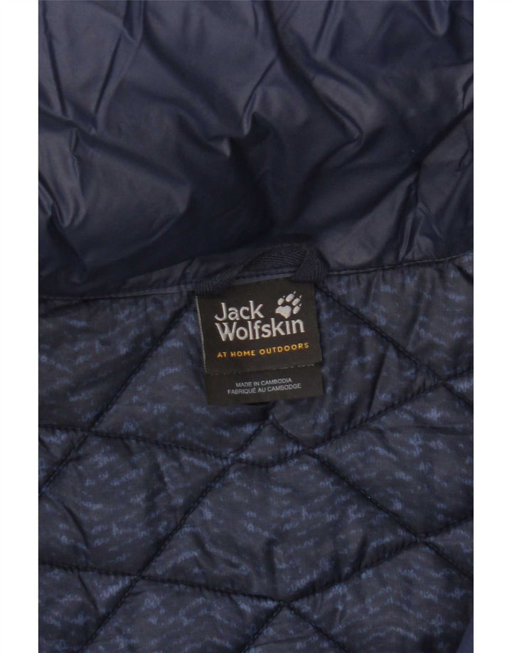Jack Wolfskin Dame Polstret jakke UK 8/10 Small Navy Blue Nylon