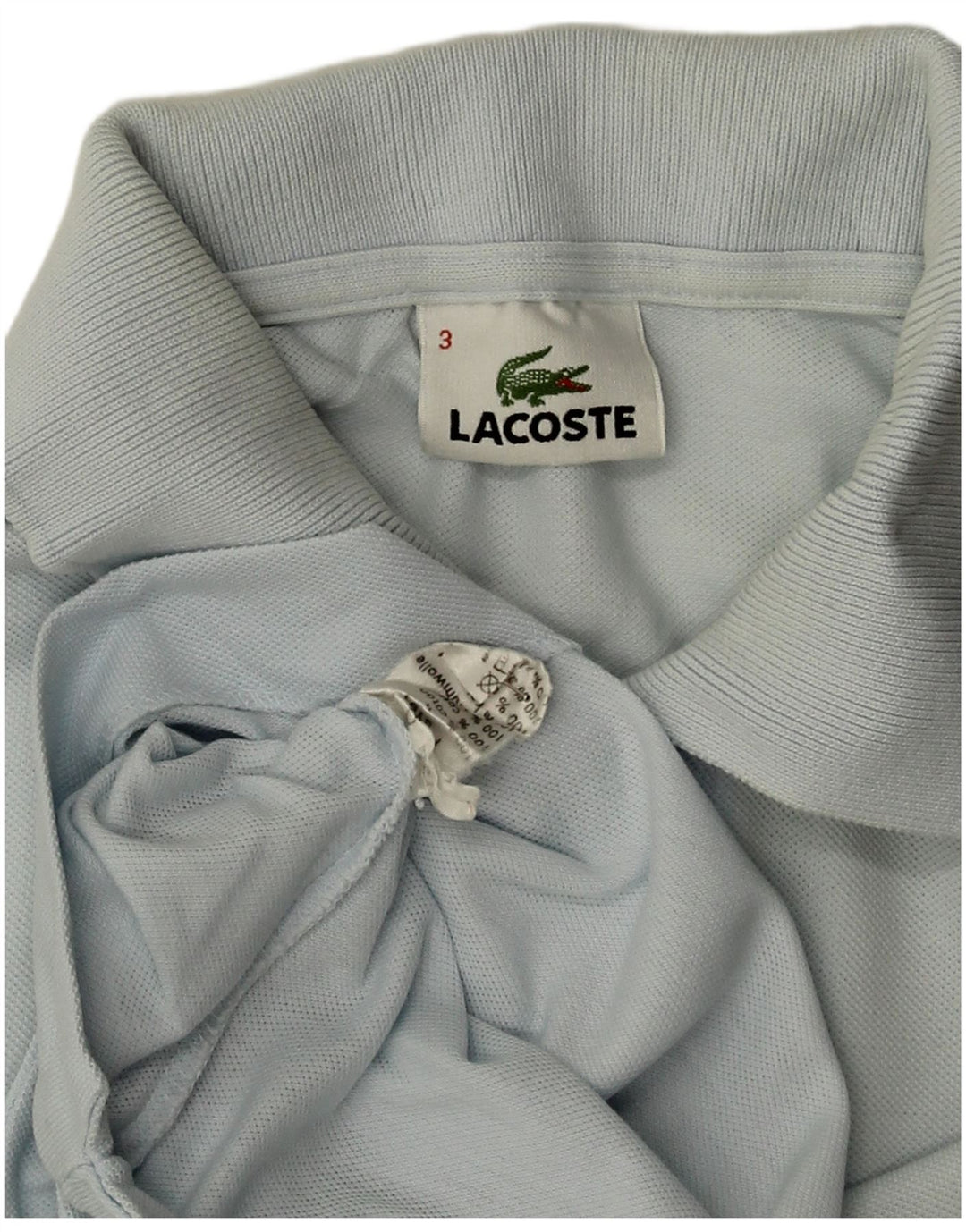 LACOSTE Poloskjorte til mænd str. 3 Lille blå bomuld