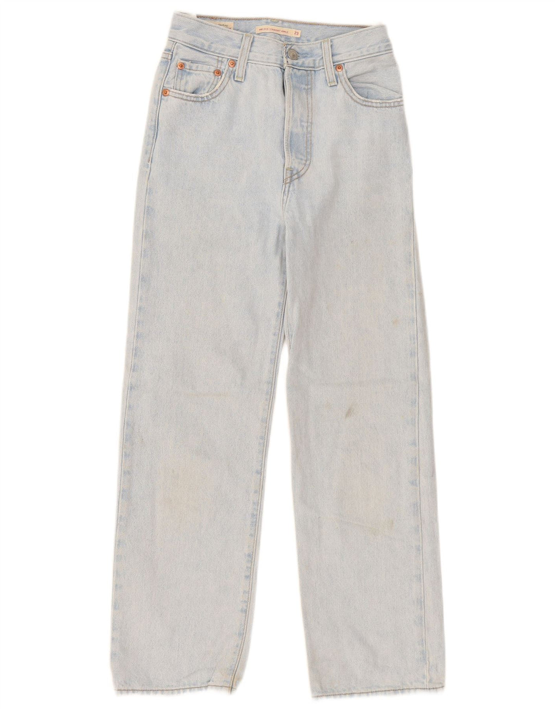 Levi's Dame Ribcage Straight Jeans W23 L27 Blå Bomuld