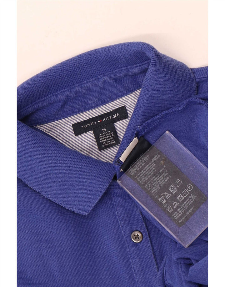 Tommy Hilfiger Dame Polo Shirt UK 14 Medium Blue Bomuld