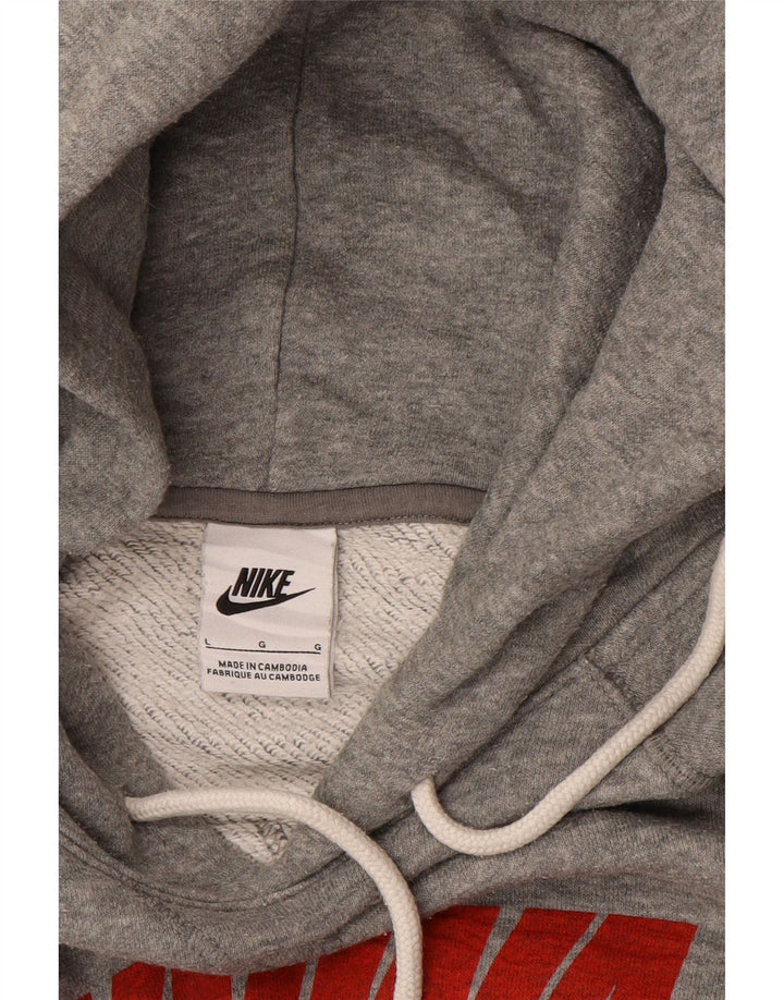 Nike grafisk hættetrøje til mænd, stor grå bomuld