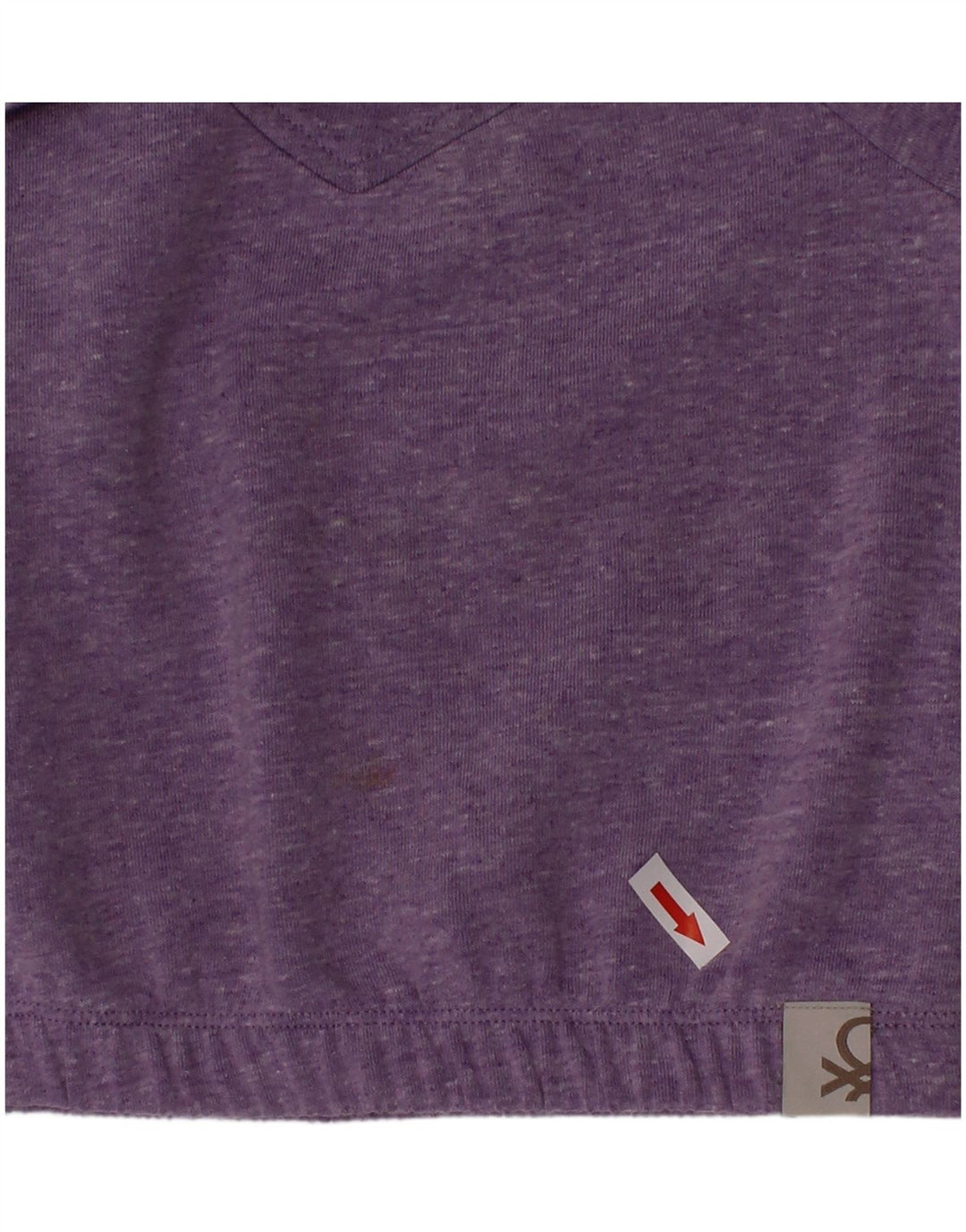 Benetton Girls Sweatshirt Jumper 2-3 år Lilla Flecked Polyester