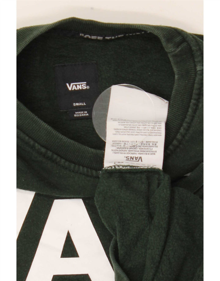 Vans Herre Grafisk Sweatshirt Jumper Lille Grøn Bomuld