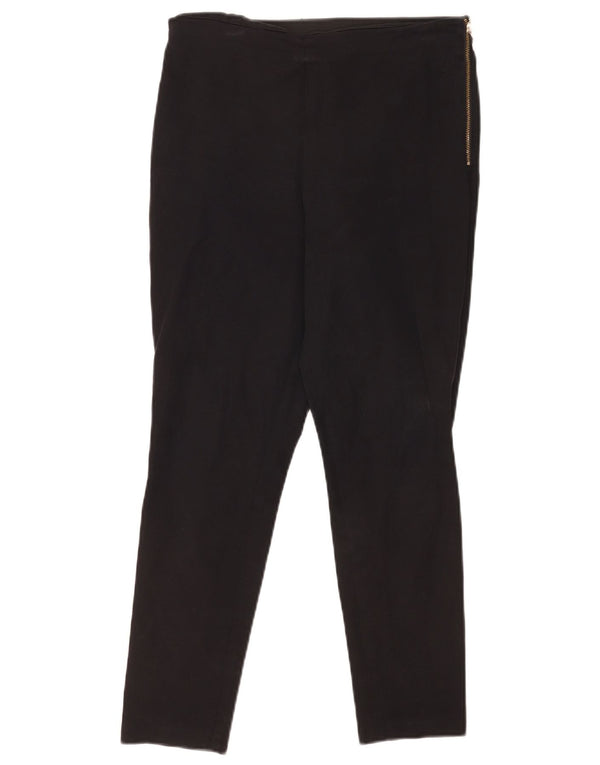 French Connection Dame Slim Cropped Trousers UK 12 Medium W30 L25 Black