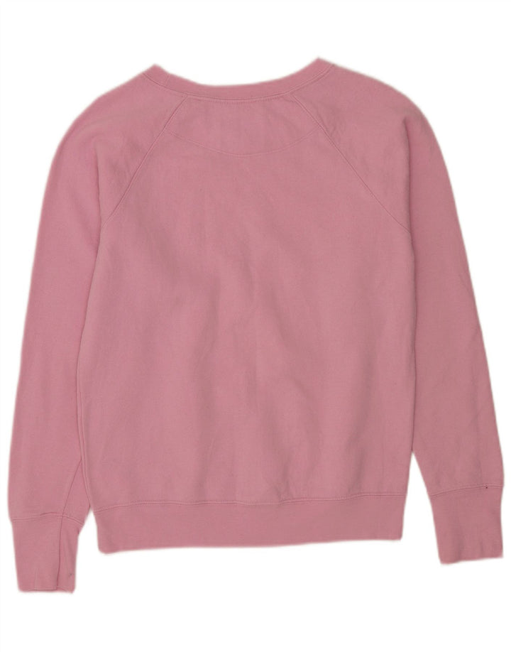 Champion Dame Grafisk Sweatshirt Jumper UK 10 Small Pink Polyester
