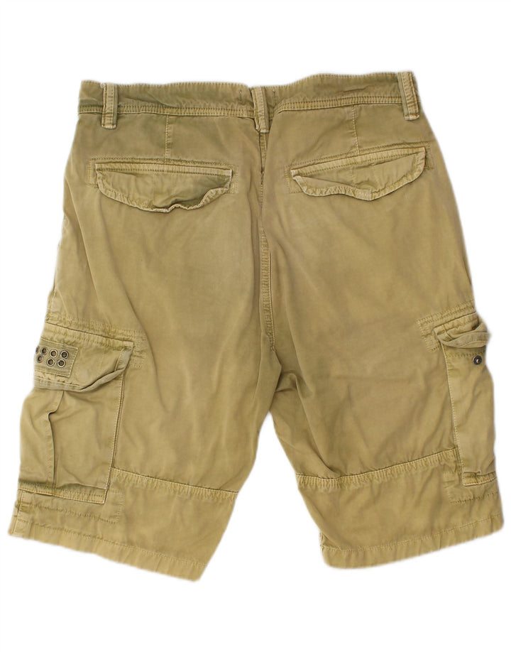 ONE WAY Herre Cargo Shorts Medium W32 Khaki Bomuld