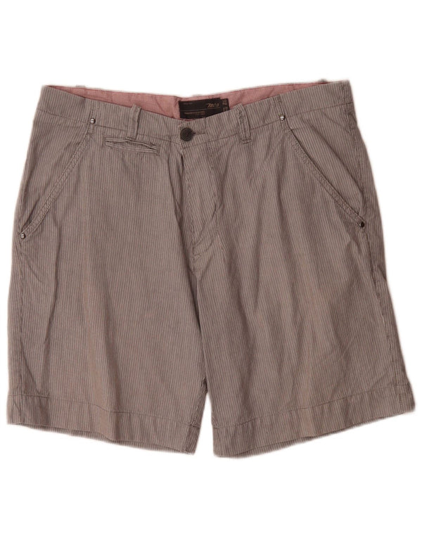 Marlboro Classics Herre Chino Shorts EU 50 Large W34 Grey Pinstripe