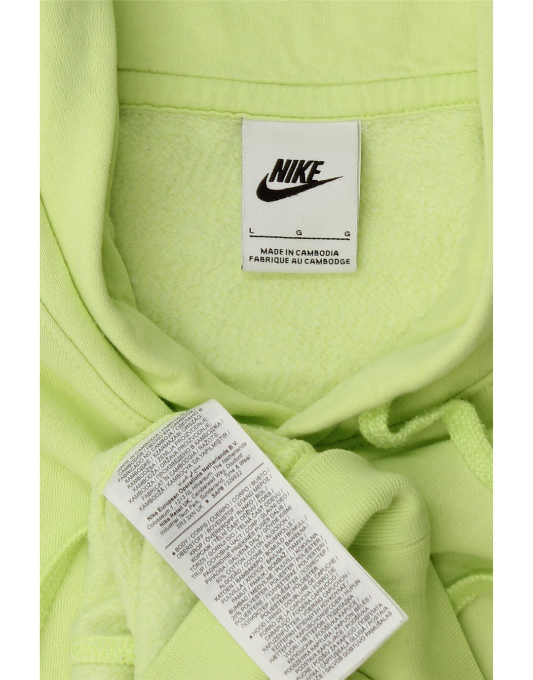 Nike Herre hættetrøje Jumper Large Grøn Bomuld