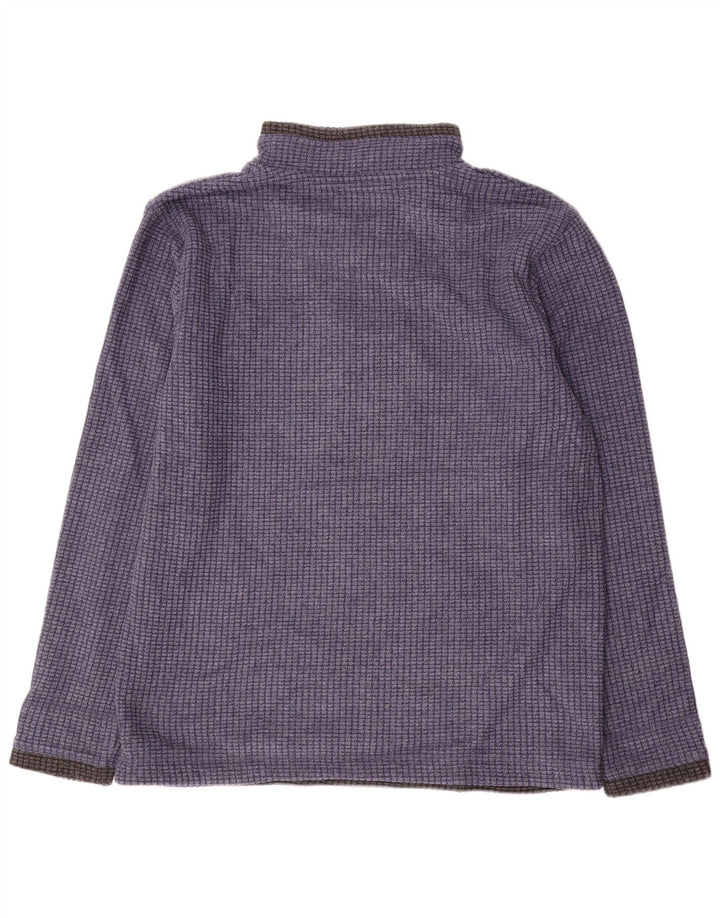 Weird Fish Herre lynlås hals Fleece Jumper Large Blue Colourblock Polyester