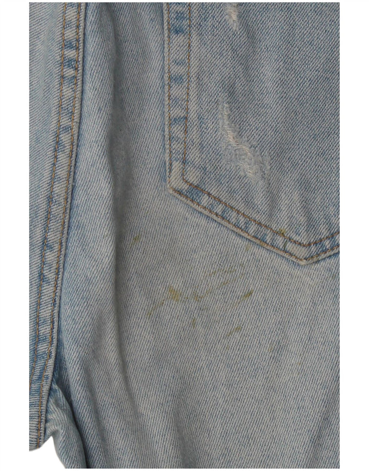 Zara Dame Distressed High Waist Jeans EU 40 Medium W30 L27 Blå