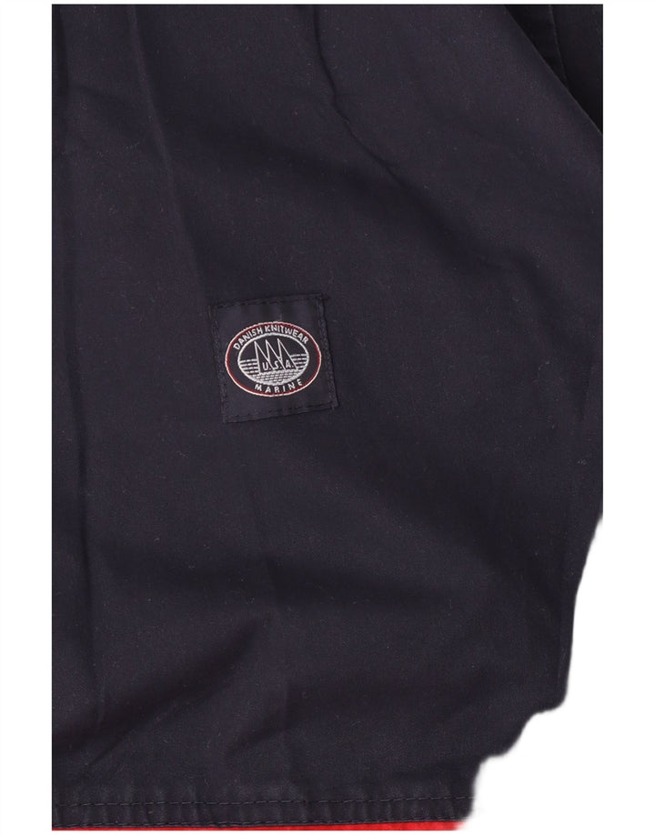 Vintage Herre vendbar Gilet UK 42 XL Navy Blue Colourblock