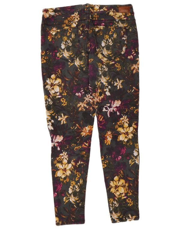 Zara Dame Skinny Jeans EU 44 XL W34 L27 Multicolored Floral