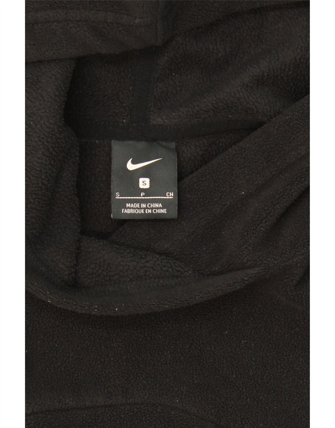 NIKE Womens Fleece Hoodie Jumper UK 10 Small Black Polyester Vintage Nike and Second-Hand Nike from Messina Hembry 