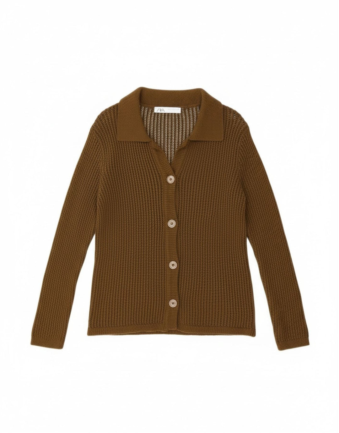 Zara Dame Oversized Cardigan Sweater UK 10 Lille Grøn