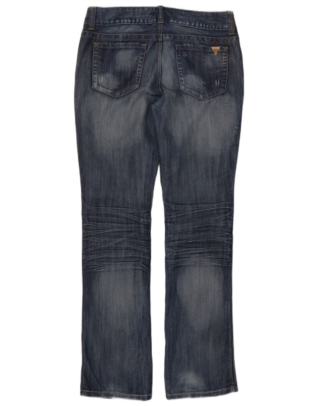 GUESS Dame Pismo Straight Jeans W31 L33 Blå Bomuld