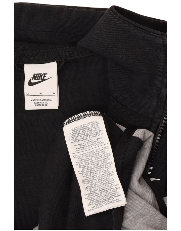 Nike Hættetrøje med lynlås til mænd Medium Sort Colourblock Bomuld