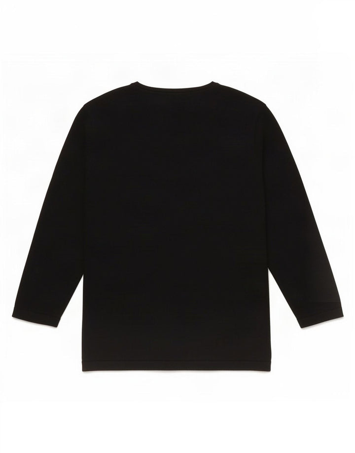 Marks & Spencer Dame Top 3/4 ærme UK 10 Small Black Viscose