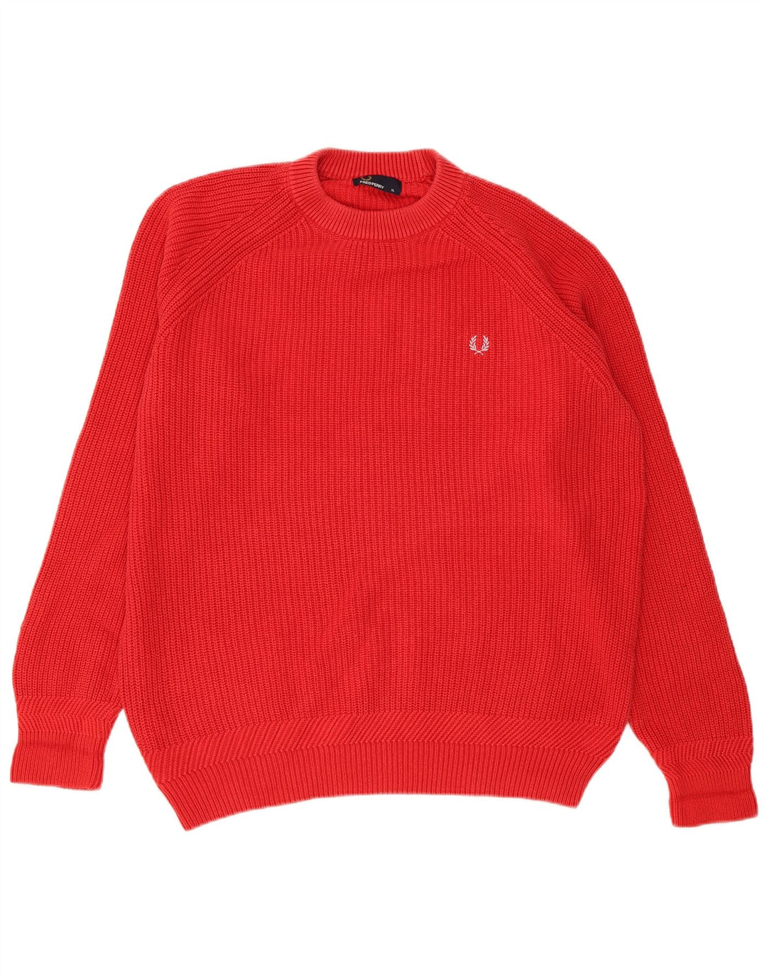 Fred Perry Herre sweater med rund hals XL rød bomuld