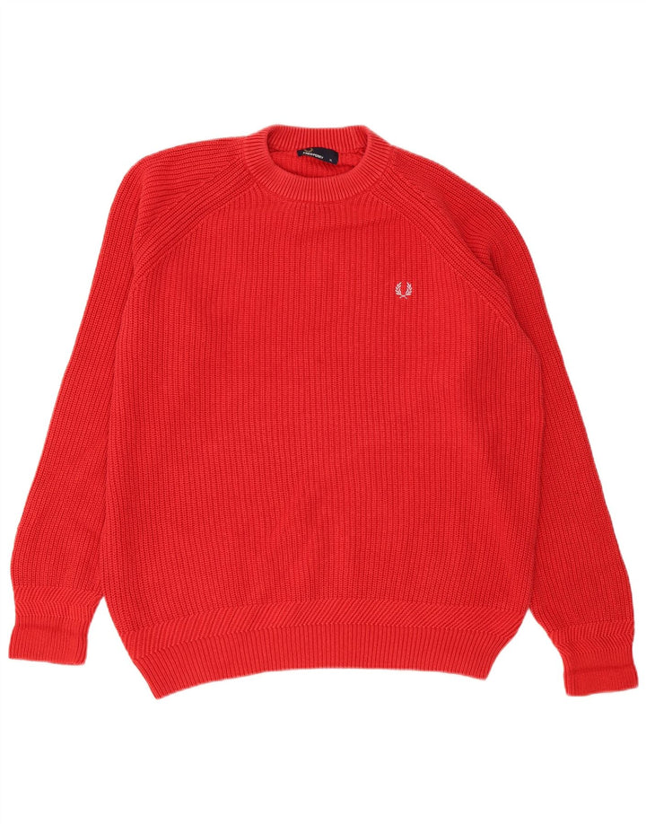 Fred Perry Herre sweater med rund hals XL rød bomuld