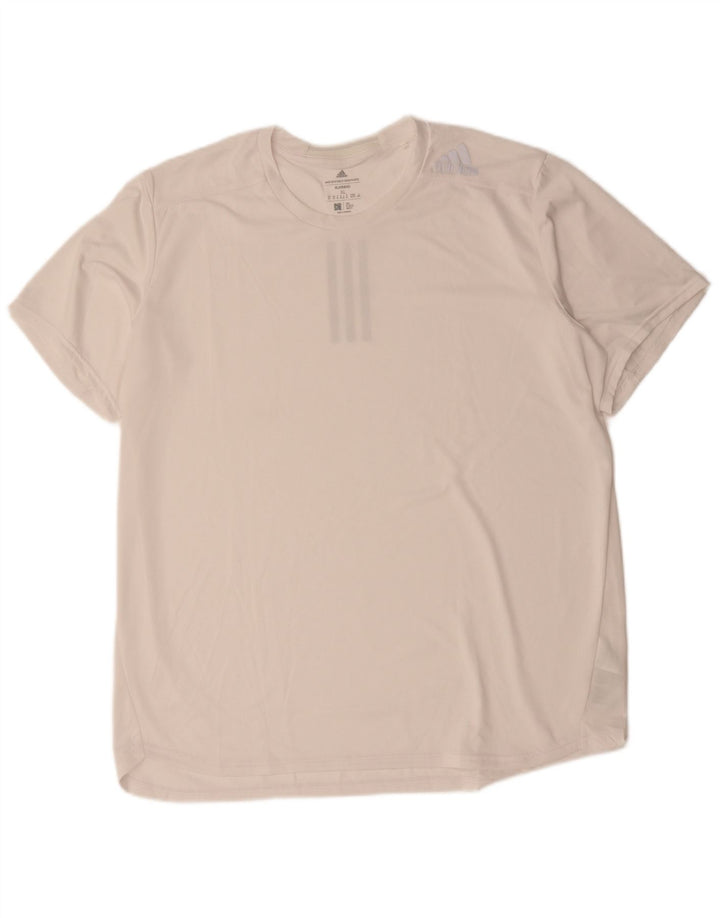 ADIDAS Mens T-Shirt Top XL White Polyester