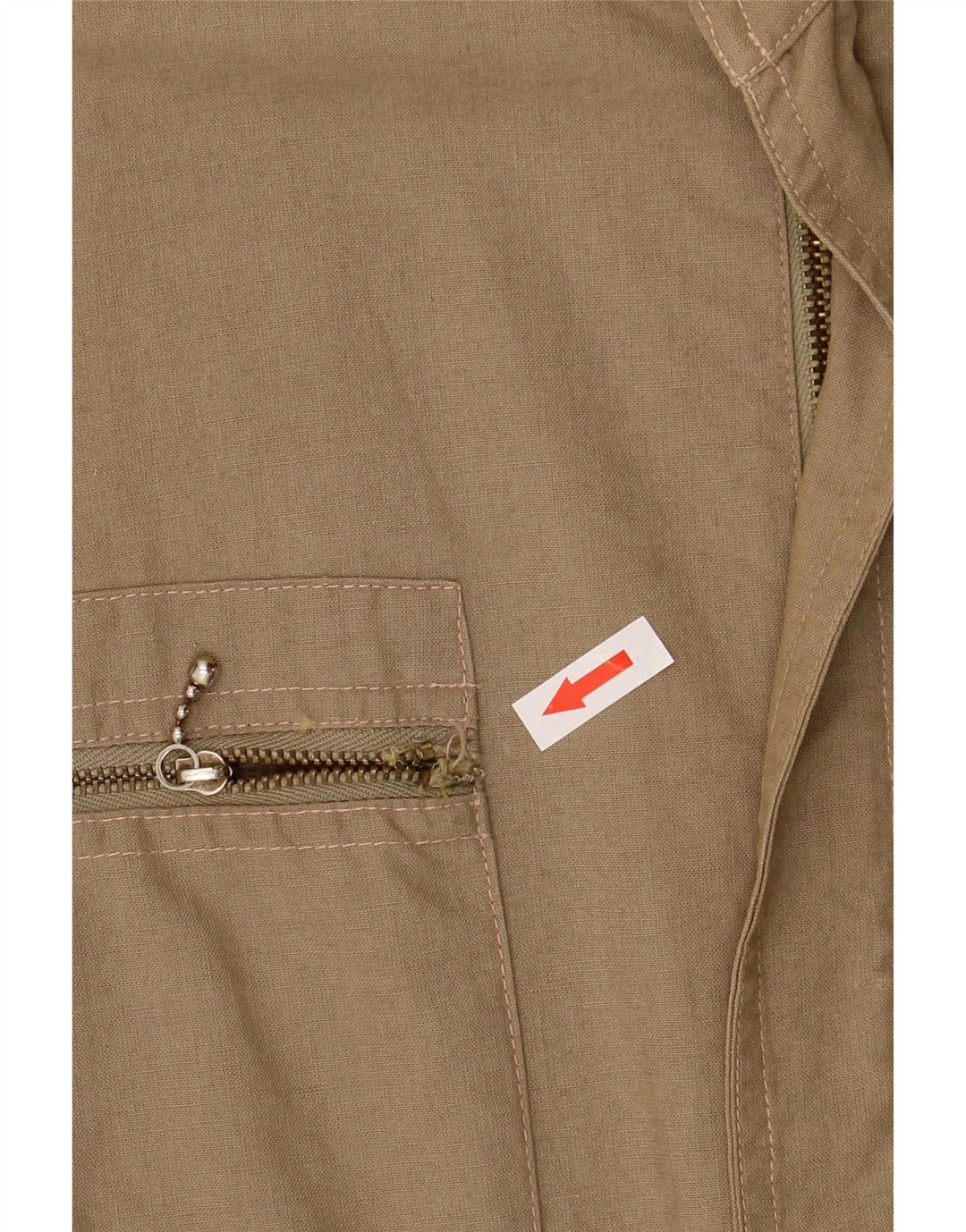 Vintage Herre Utility Jacket EU 48 Medium Khaki Cotton
