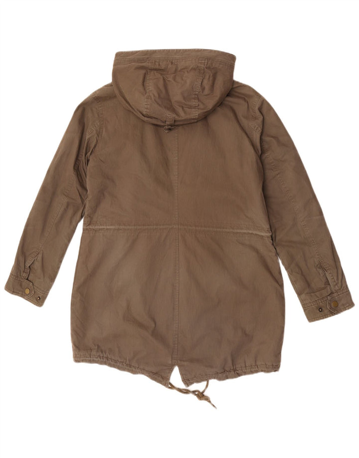 Jack Wills Sherpa Parkajakke med hætte til kvinder UK 12 Medium Khaki