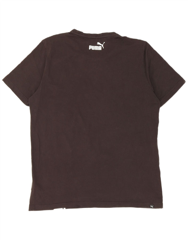 Puma Herre T-Shirt Top Stor Sort Colourblock Bomuld
