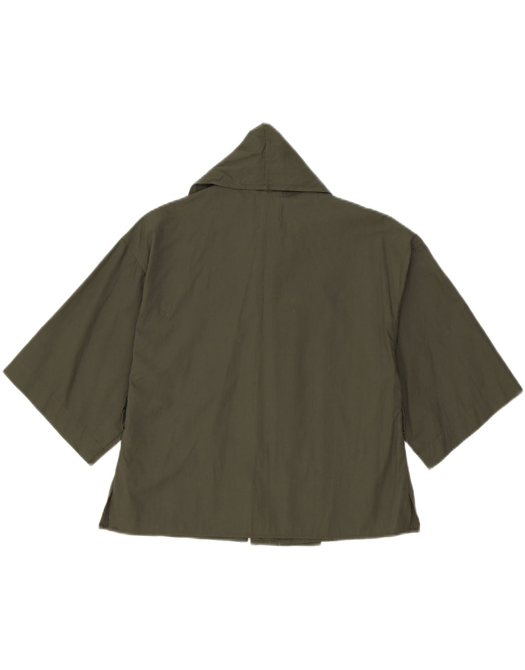 BENETTON Womens Crop Cardigan Top IT 42 Medium Khaki Cotton Vintage Benetton and Second-Hand Benetton from Messina Hembry 