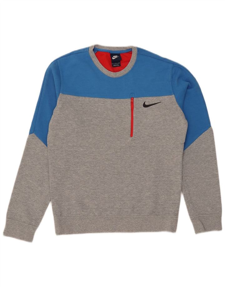 Nike Sweatshirt til mænd, lille grå farveblok
