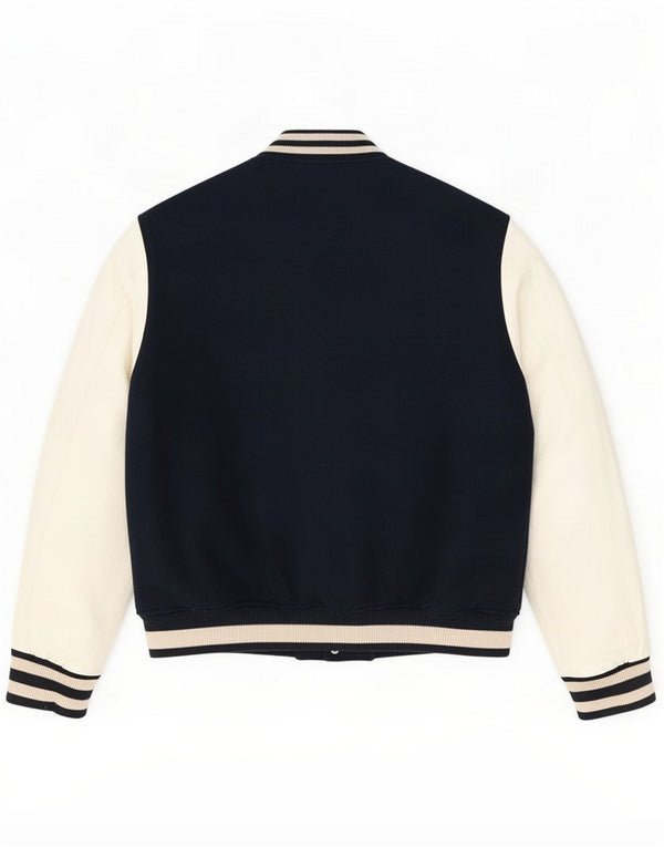 Superdry Herre Varsity Jacket UK 44 2XL Navy Blue Colourblock Polyester