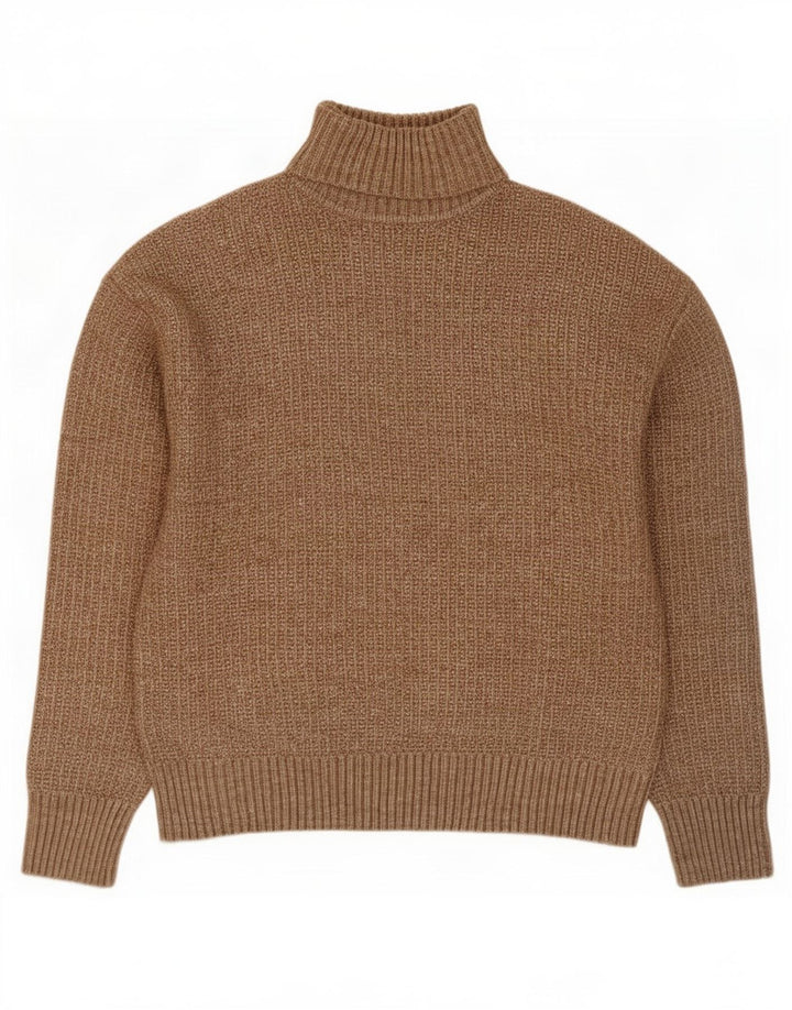 Marks & Spencer Dame Rullehals sweater UK 14 Medium Beige