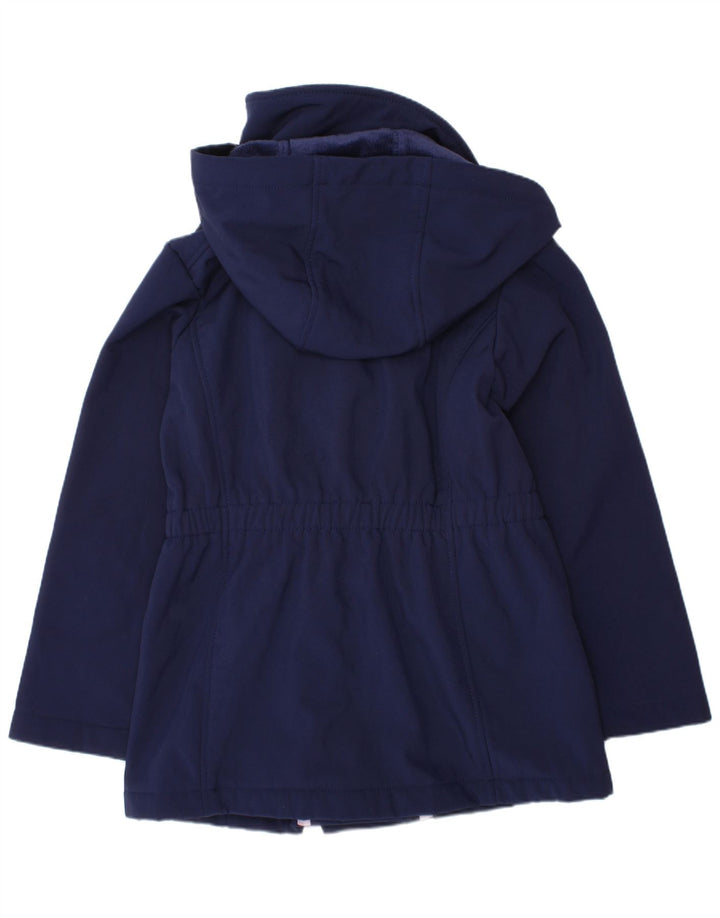 MICHAEL KORS Pige Hooded Windbreaker Frakke 6-7 År Navy Blue Polyester