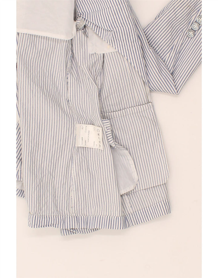 GAI MATTIOLO Boys 2 Button Blazer Jacket 9-10 Years Blue Pinstripe Cotton Vintage Gai Mattiolo and Second-Hand Gai Mattiolo from Messina Hembry 
