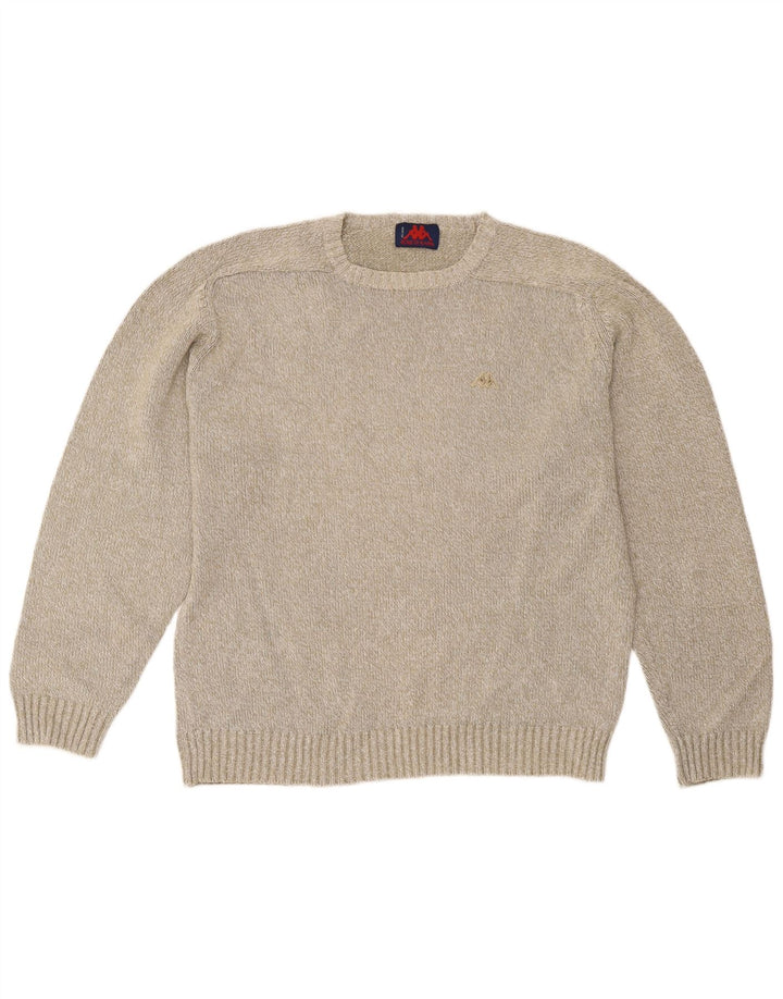 Kappa herre rund hals sweater stor beige bomuld