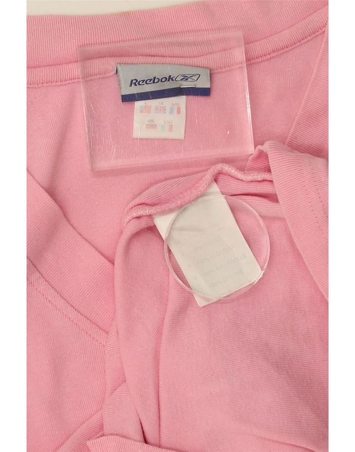 REEBOK Womens Vest Top UK 14  Medium Pink Cotton Vintage Reebok and Second-Hand Reebok from Messina Hembry 