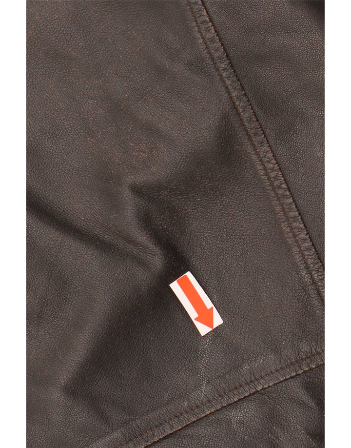 Vintage Herre Læderjakke UK 36 Small Brown