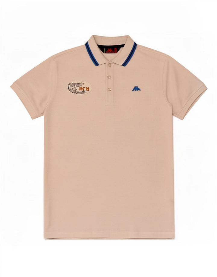 Kappa herre grafisk poloshirt XL hvid bomuld