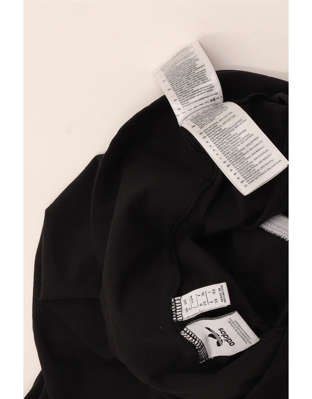 Adidas Dame Grafiske Leggings UK 8 Small Black Bomuld