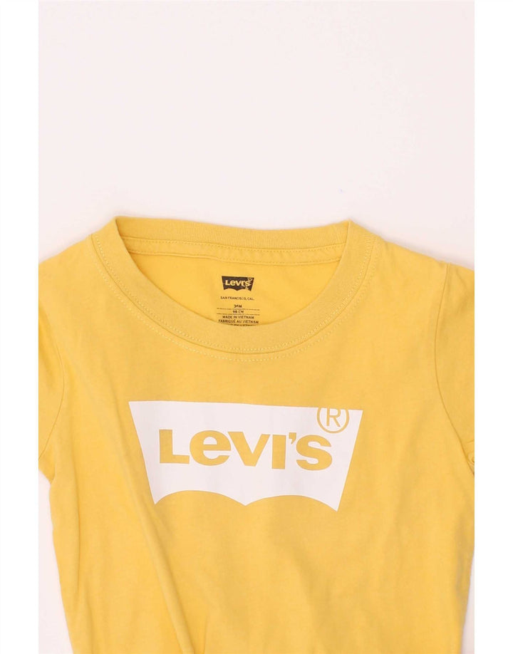 Levi's Boys Grafisk T-Shirt Top 2-3 år Gul