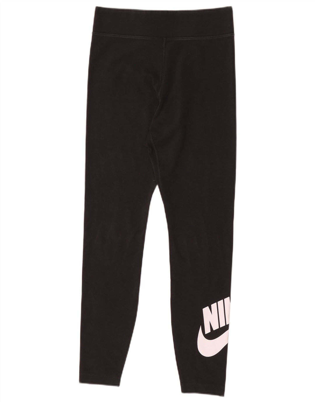 Nike Dame Grafiske Leggings UK 12 Medium Sort Bomuld