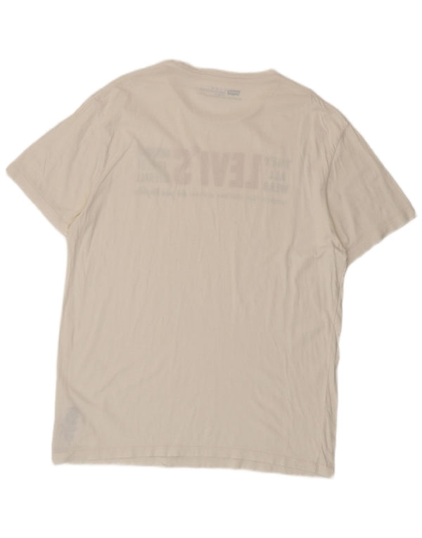 Levi's Mens Standard Fit Graphic T-Shirt Top XL White Cotton