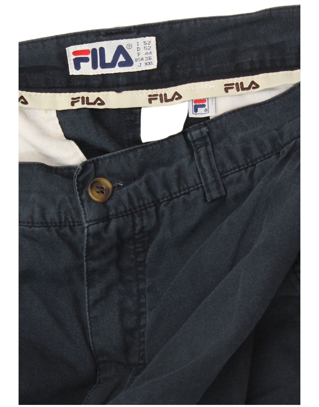 FILA Herre Cargo Shorts IT 52 XL W36 Marineblå