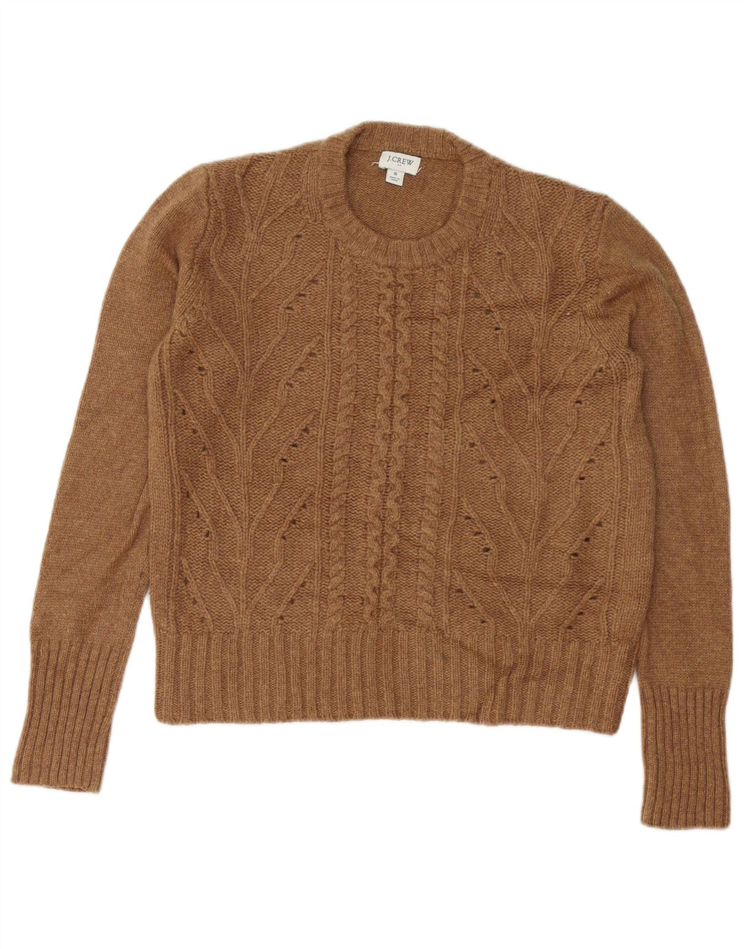 J. Crew Dame sweater med rund hals DK 10 Lille brun polyamid