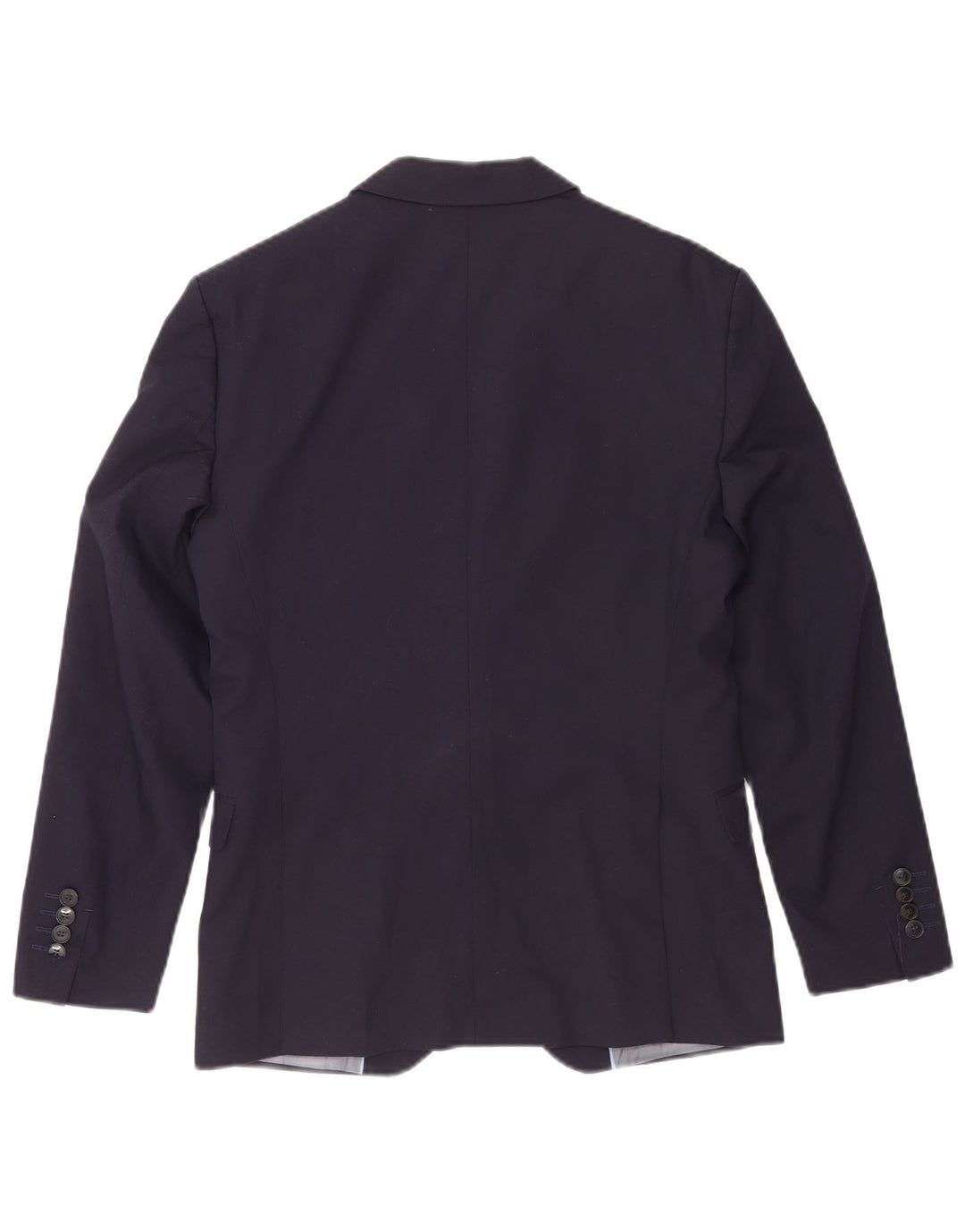 Zara Herre 2-knaps blazerjakke EU 46 Small Navy Blue Viscose