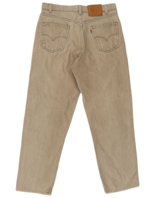 Levi's Herre 550 Relaxed Fit Tapered Jeans W34L32 Beige Bomuld