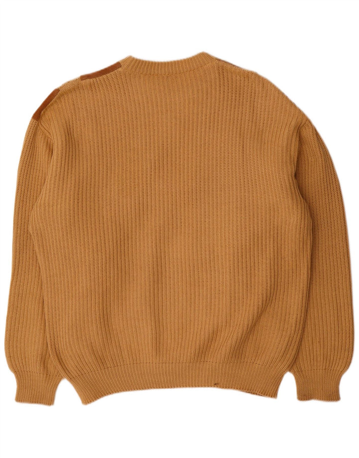 Vintage herre sweater med rund hals XL Beige